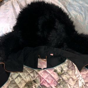 Long ted baker fur coat